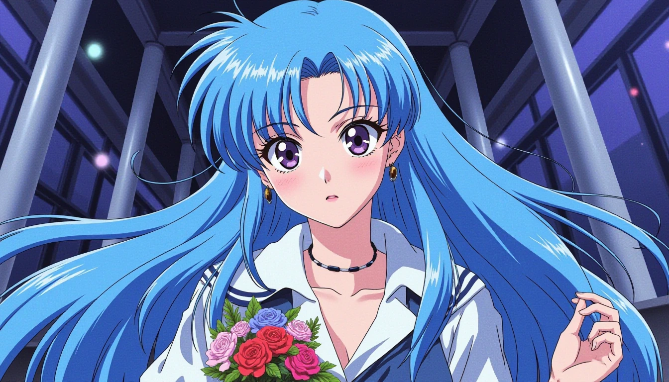 The gorgeous blue haired woman of your wildest dreams.