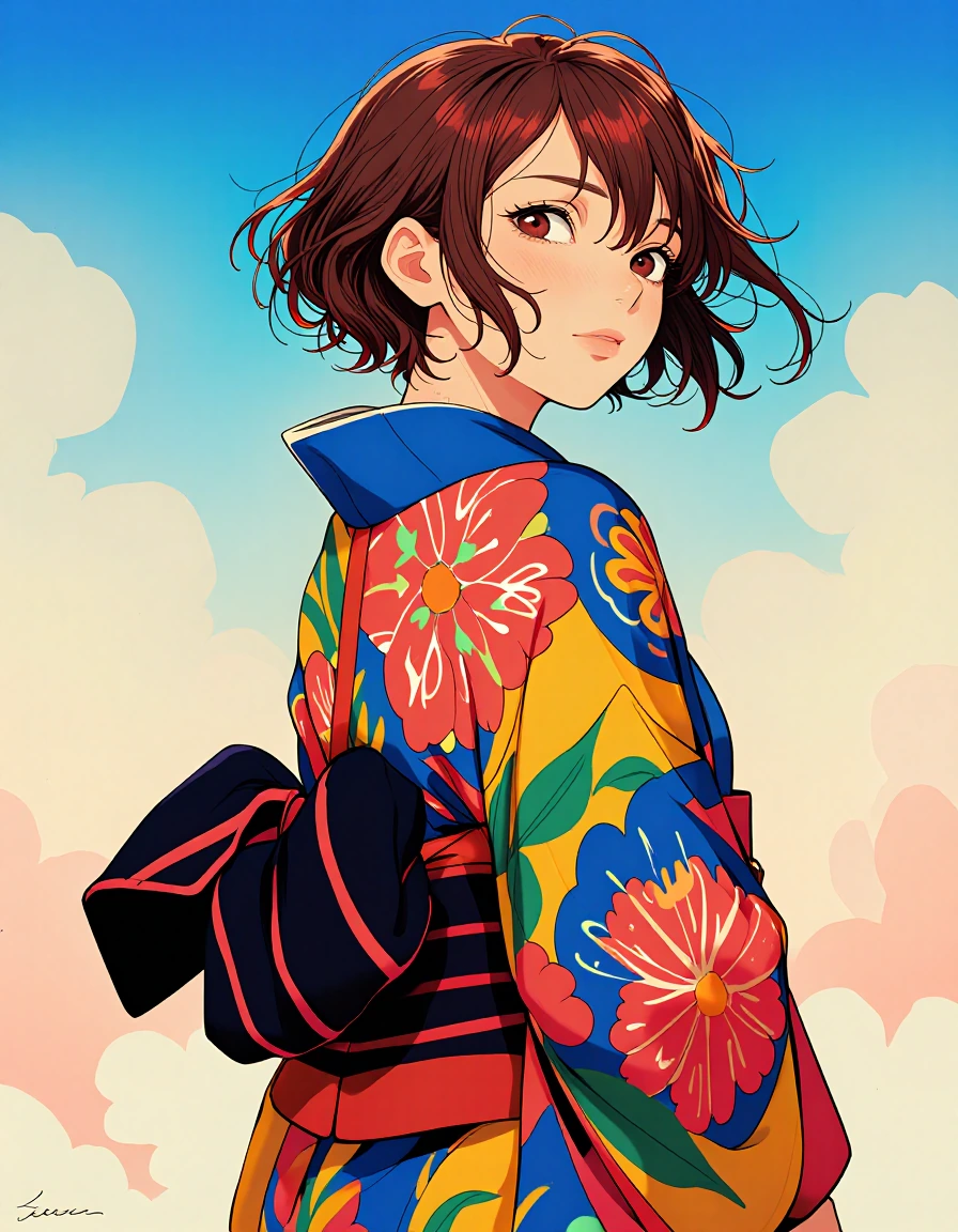 { "art_style": { "color_palette": "bright and vivid with a focus on contrasting colors", "style": "anime-inspired", "technique": "digital painting" },
