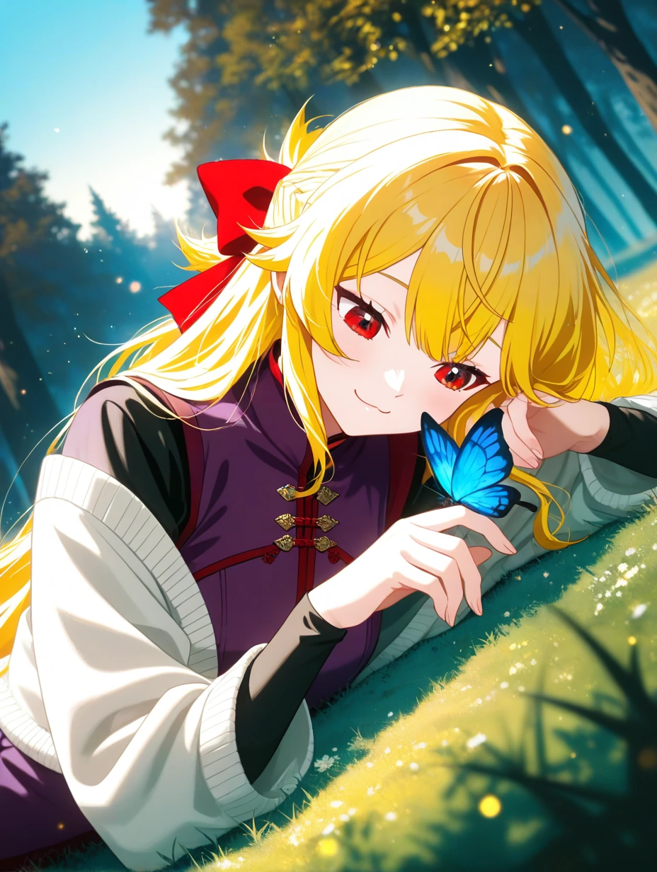 1girl, solo, lazypos, cinematic lighting, volumetric lighting, dutch angle, anime coloring, delicate, dreamy, natural shadow, serene atmosphere, morni
