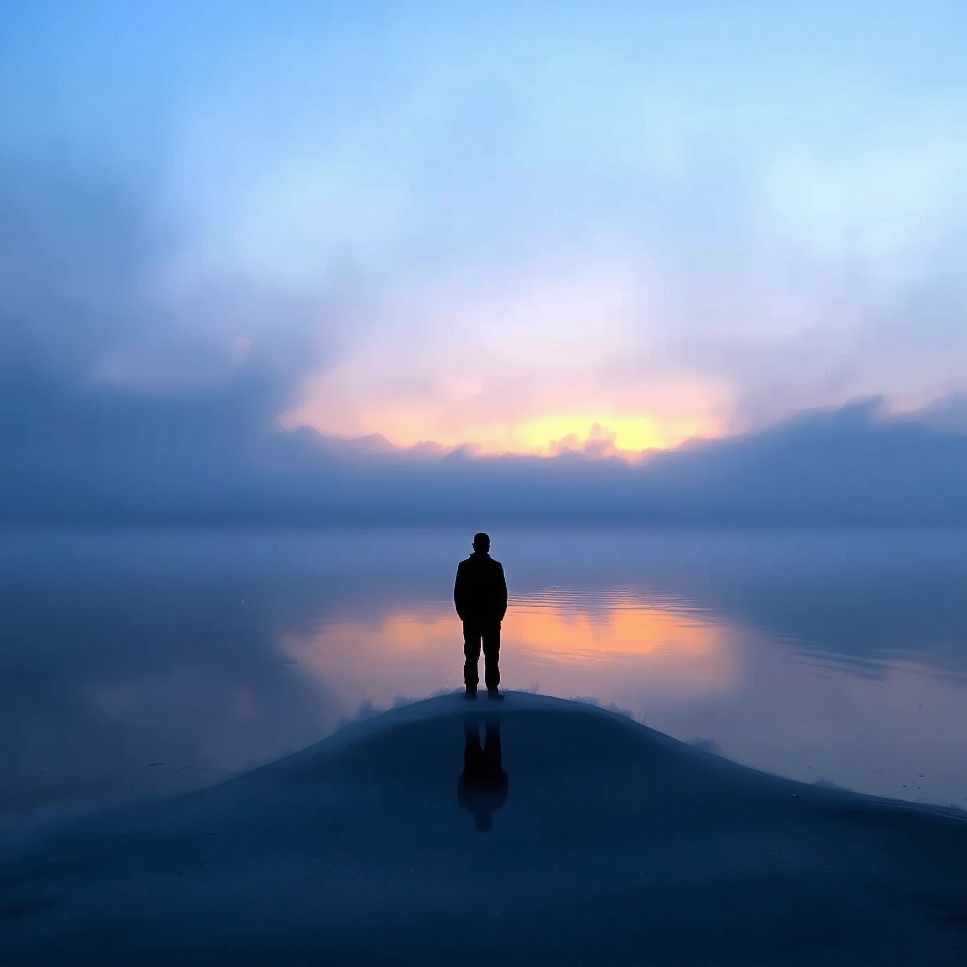 @hivewriter twilight whispers through mist, solitude captured in fading light