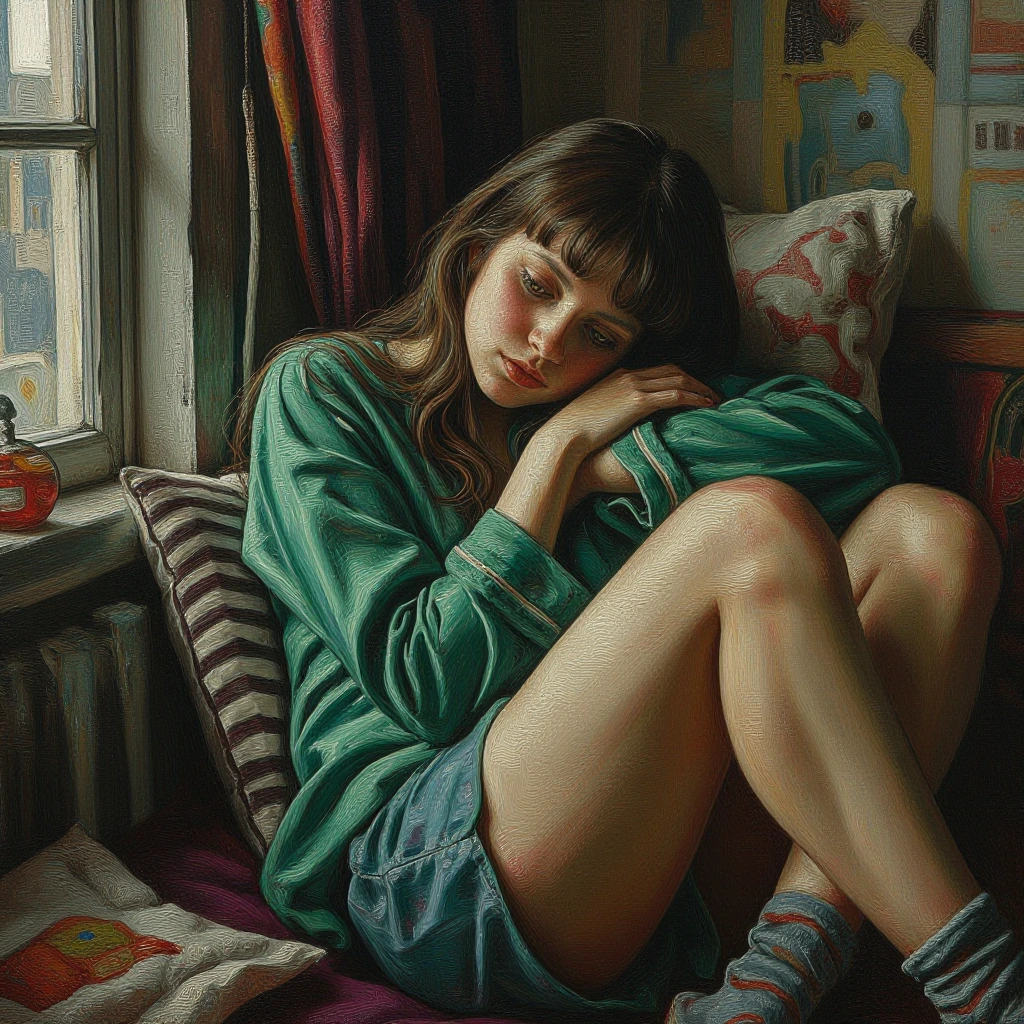 masterpiece, best quality, score_7, safe, 1girl, solo, <lora:huffslove-Anima-1:0.8> @huffslove, <lora:BekBry-Anima-1:0.8> bekbry, brown eyes, brown ha