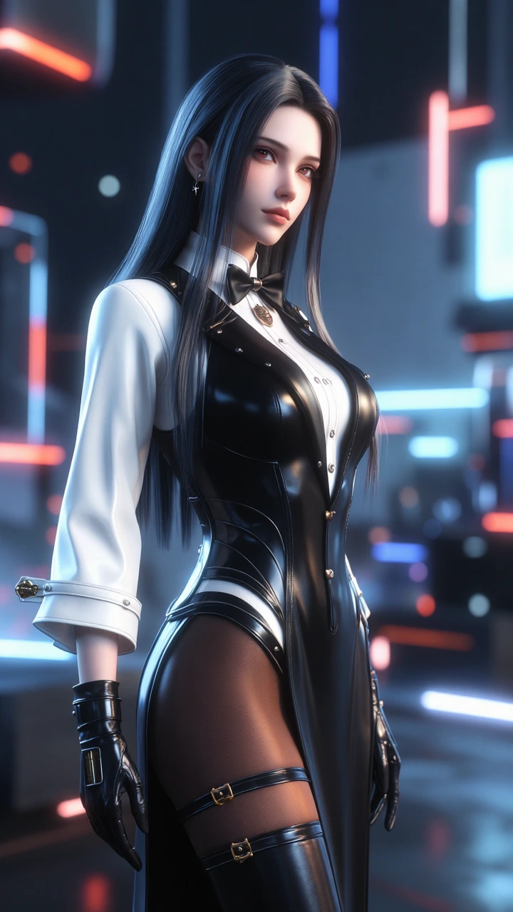 I don't have enough context to rewrite this prompt. Could you clarify what you'd like the image to show? For example: "a secret agent in a tuxedo" or "a sci-fi character" or something else entirely?