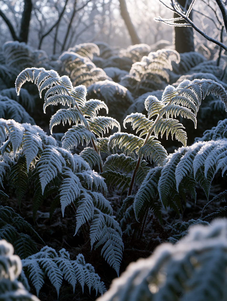the way frost makes everything geometric and temporary.