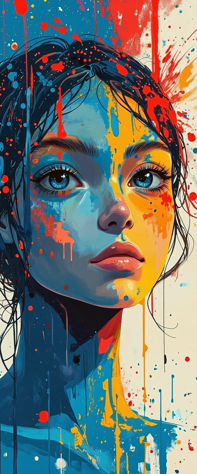 Partially drawn. Diluted by dawn. The colors, they bleed. From painter to portrait.