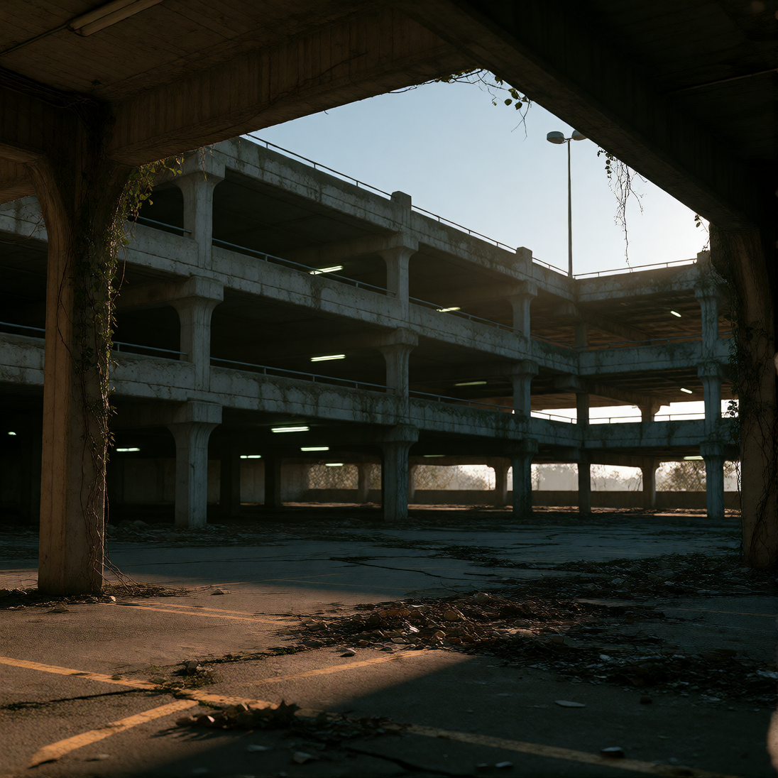 concrete remembers every car that ever parked here.