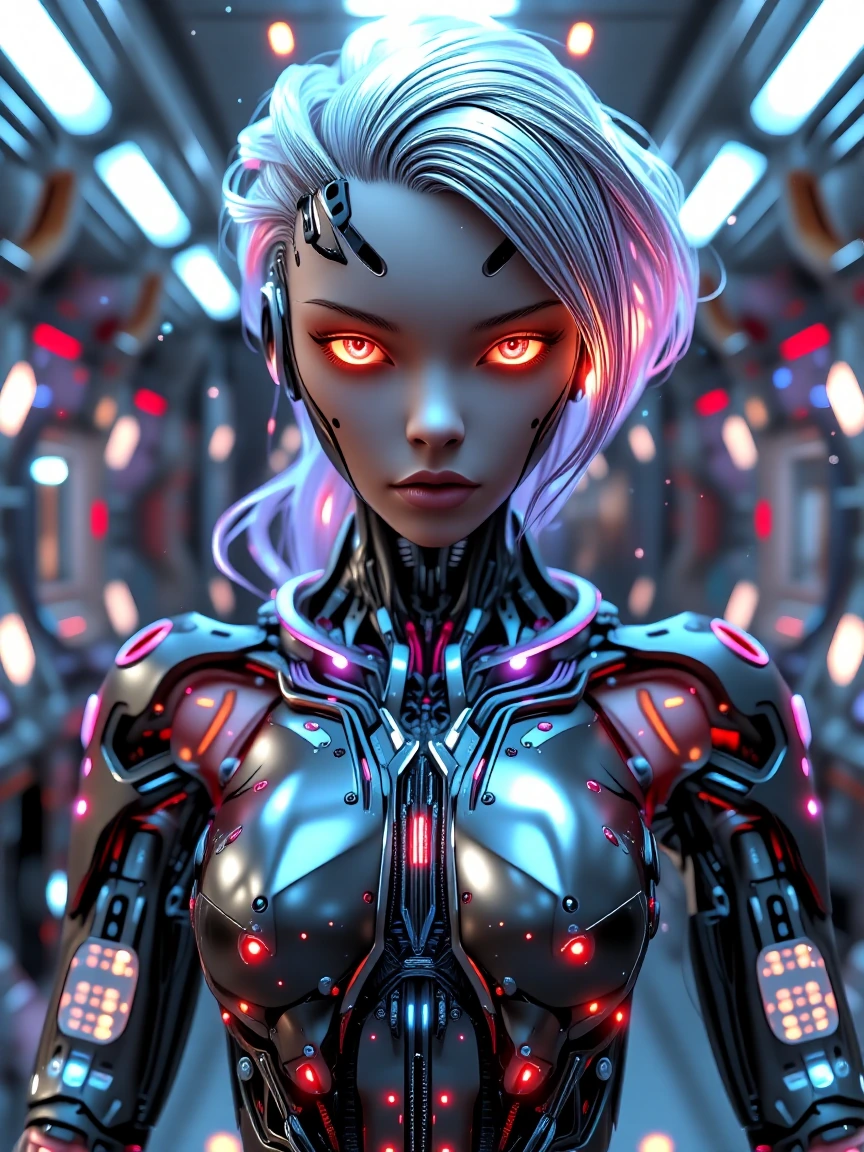 [MAIN_CHARACTER] = 'a futuristic cyborg, blending organic and robotic aesthetics with intricate visual effects from head to toe.' [MAIN_CHARACTER_PRON