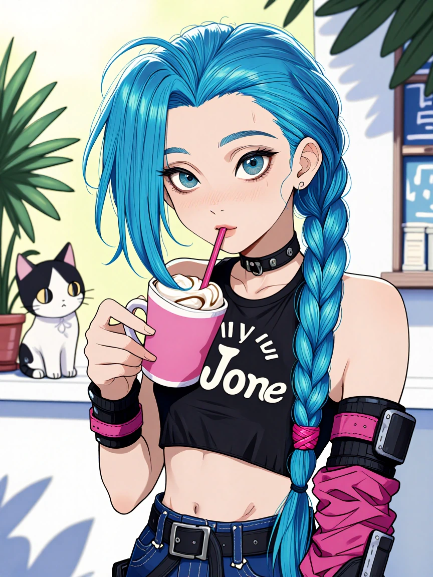 Jinx and kitten getting coffee in the morning