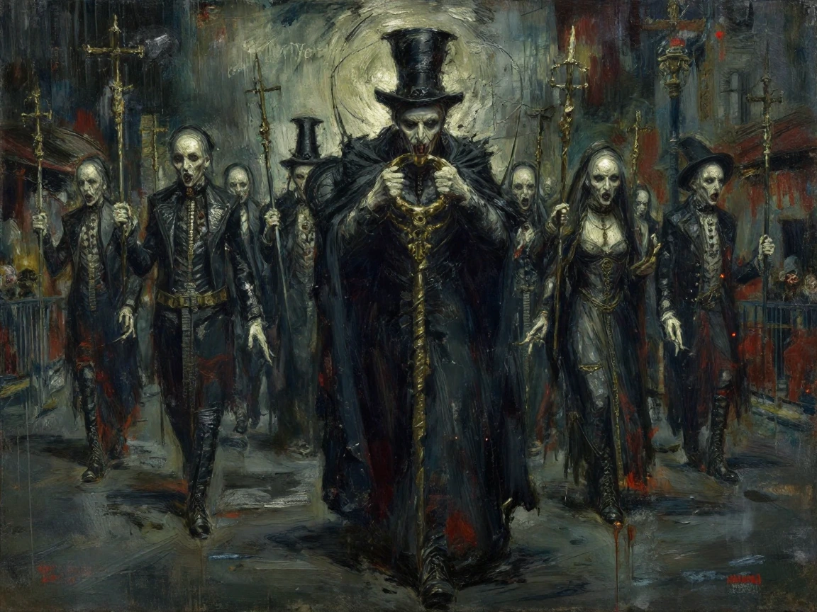 a parade of occult freaks, circus artists
