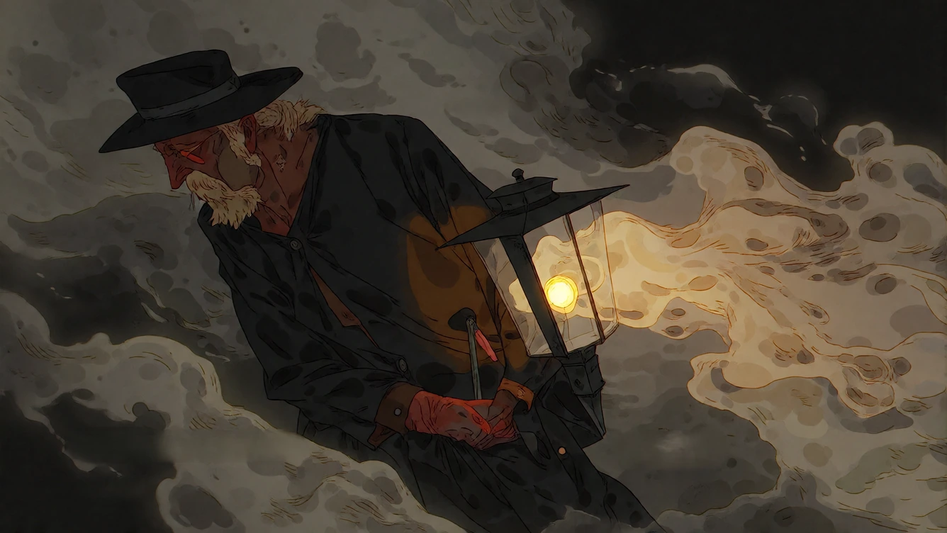 #dailyspark “the lantern-keeper of the fog” Yume v4