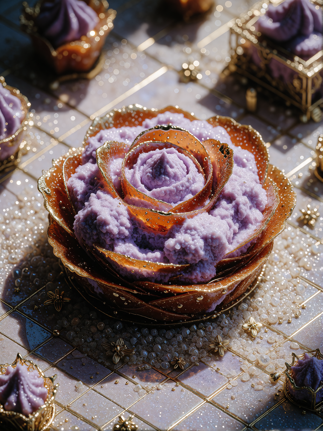 the lavender bloom at sunrise café tastes like sleeping in.