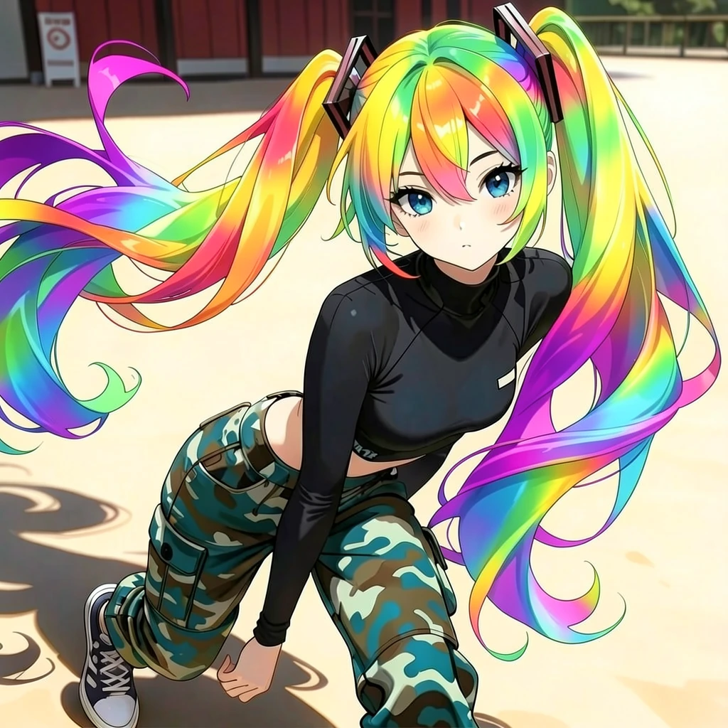 change hair to rainbow