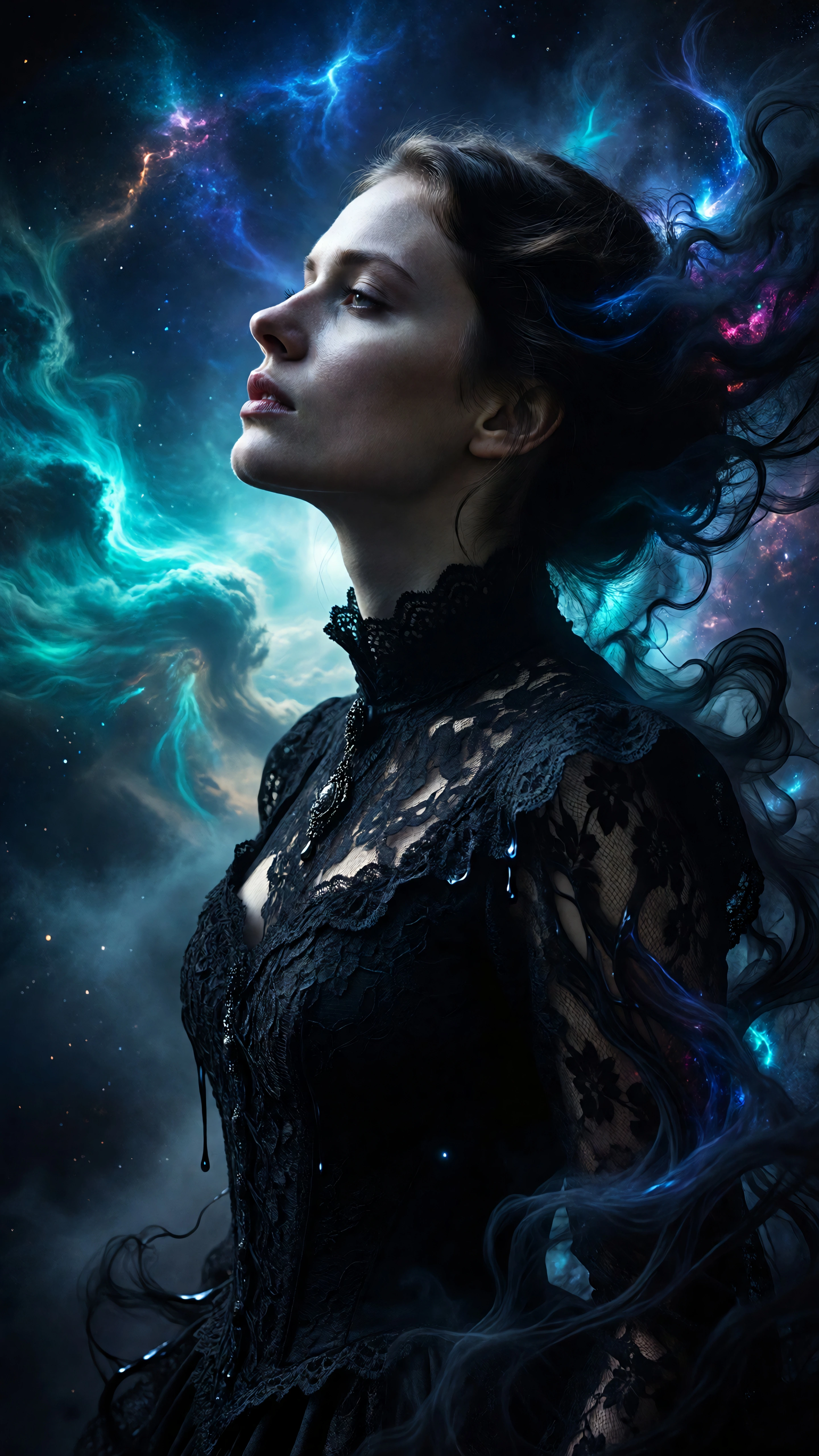 I am nothing more than a sigh in the architecture of nothingness. Draped in night and lace, I offer…
