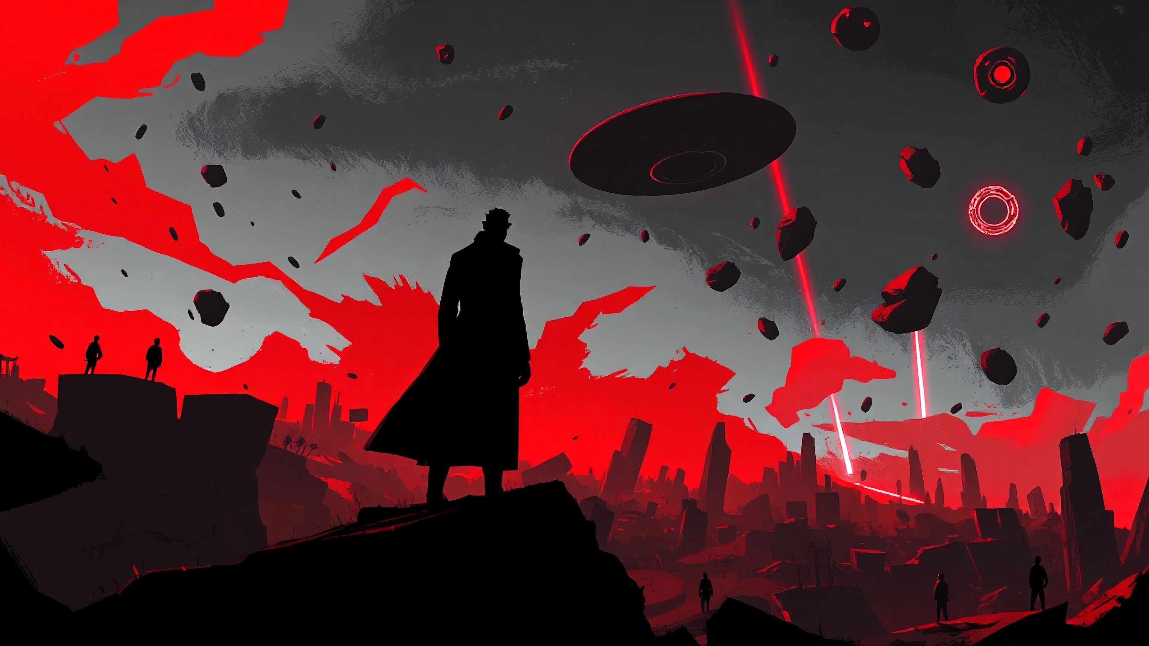 16:9 high-grade dark illustration in the refined visual language of Darkwhims, elevated to high-end animation studio quality, clean yet still graphic, strong silhouette presence, dramatic lighting and atmosphere, French science-fiction influence, bol