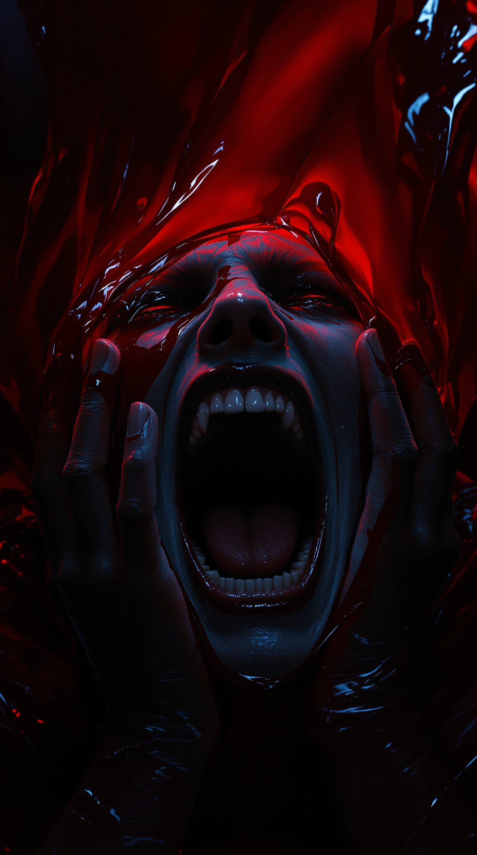 A hollowed chest, a painted throat, A symphony of a silence note. I scream the red until the black c…