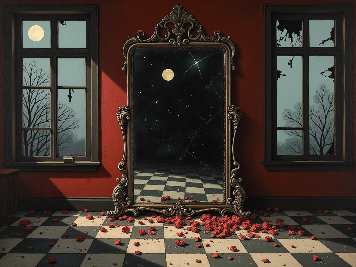 mirrors remember what we forget to fear.
