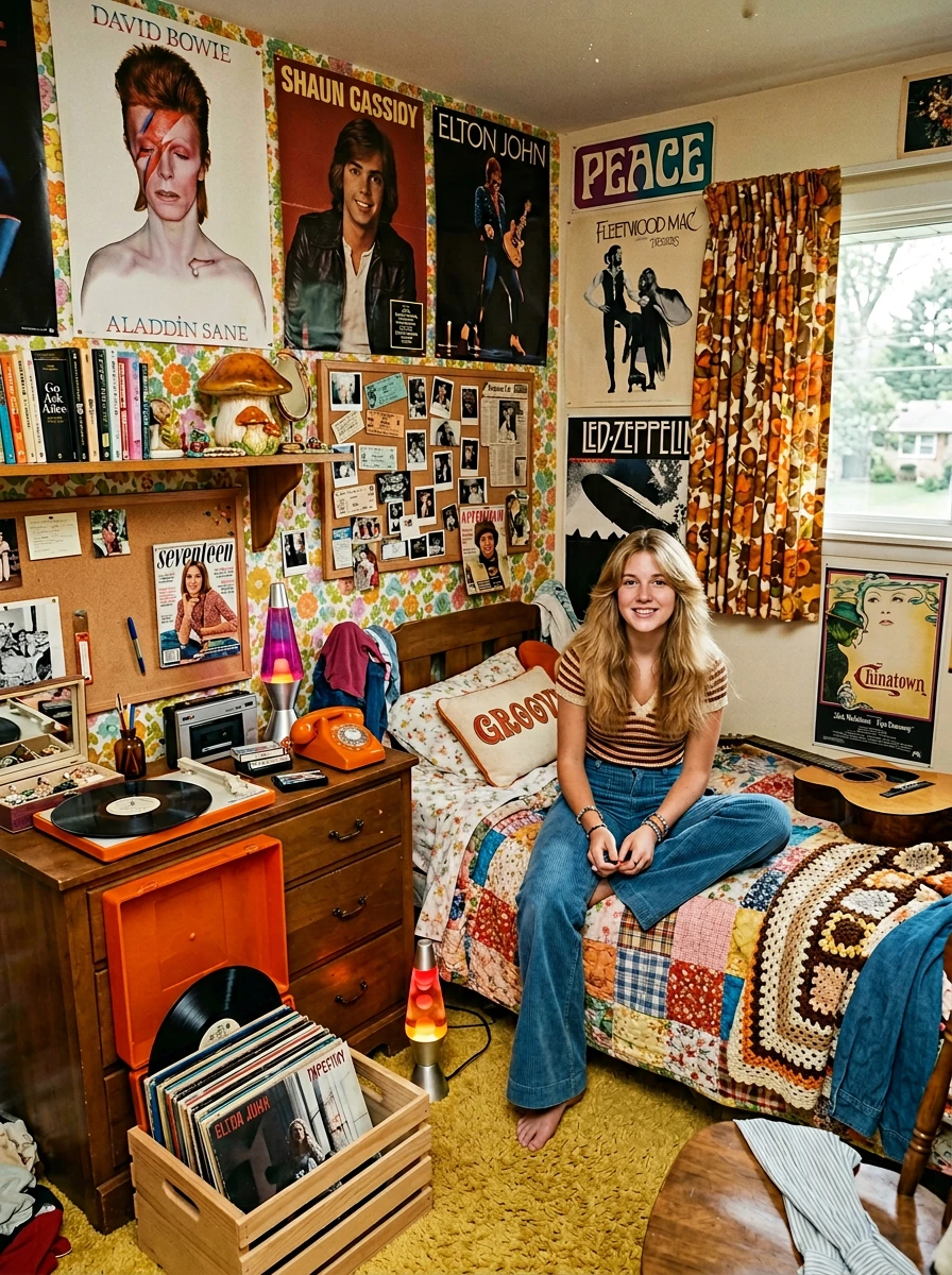 What would a girl teenagerβs bedroom have look like in 1974?