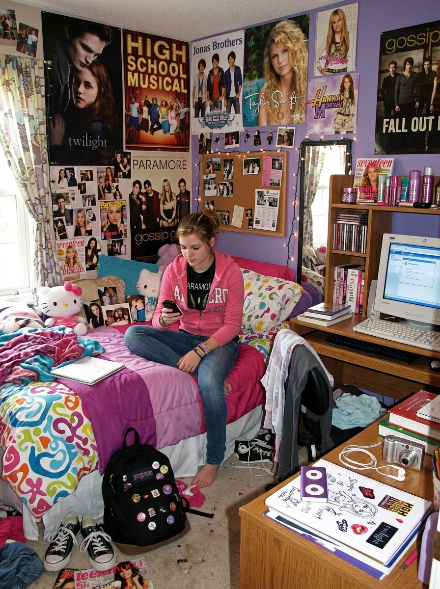 What would a girl teenager’s bedroom have look like in 2008?