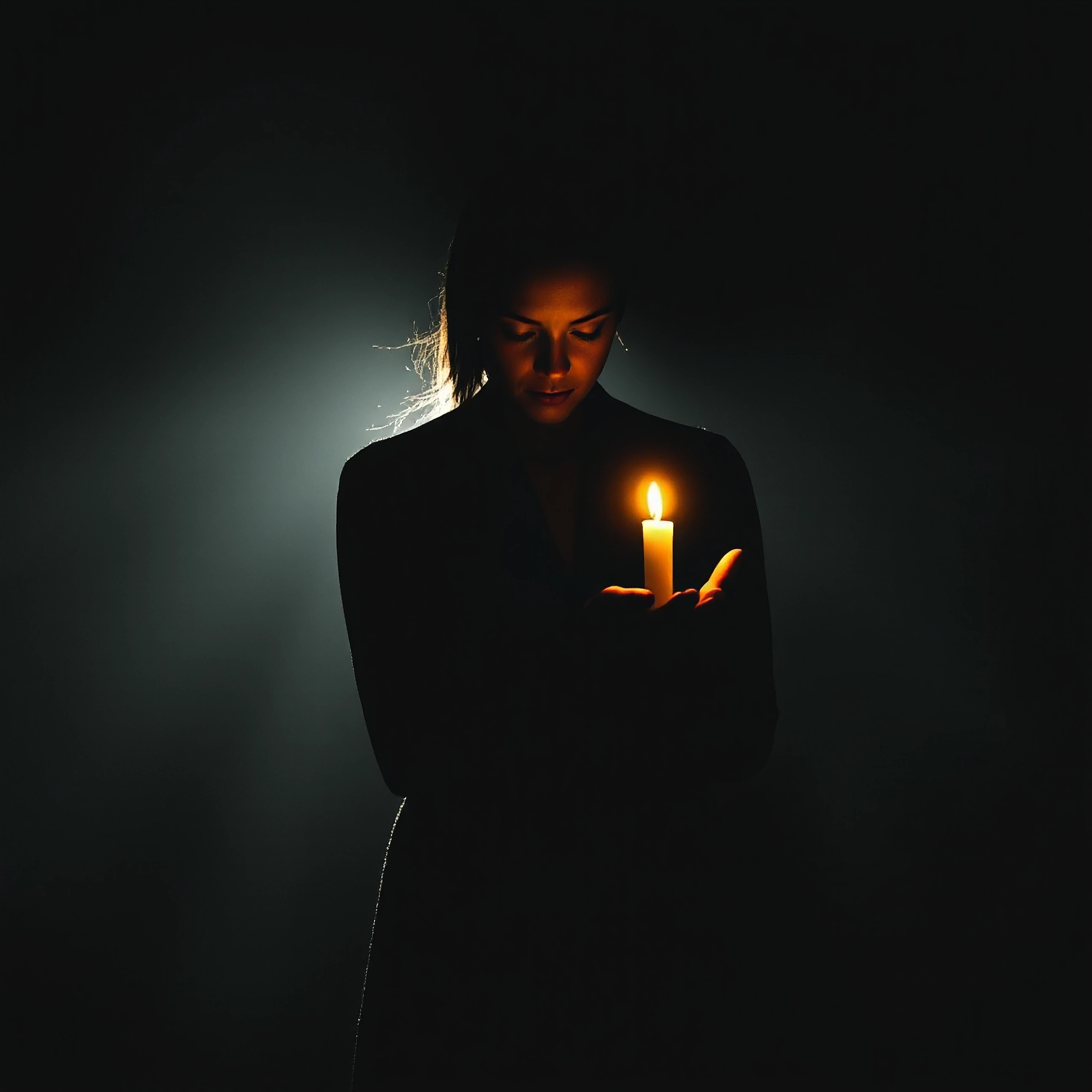 ethereal glow cradled close, @hivewriter's void made visible through light