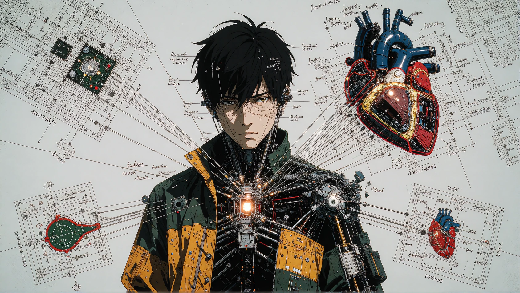 16:9 keyframe, high-grade illustration mixed with raw hand-drawn animation, bold imperfect black lines, avant-garde style locked 1:1 to the provided s