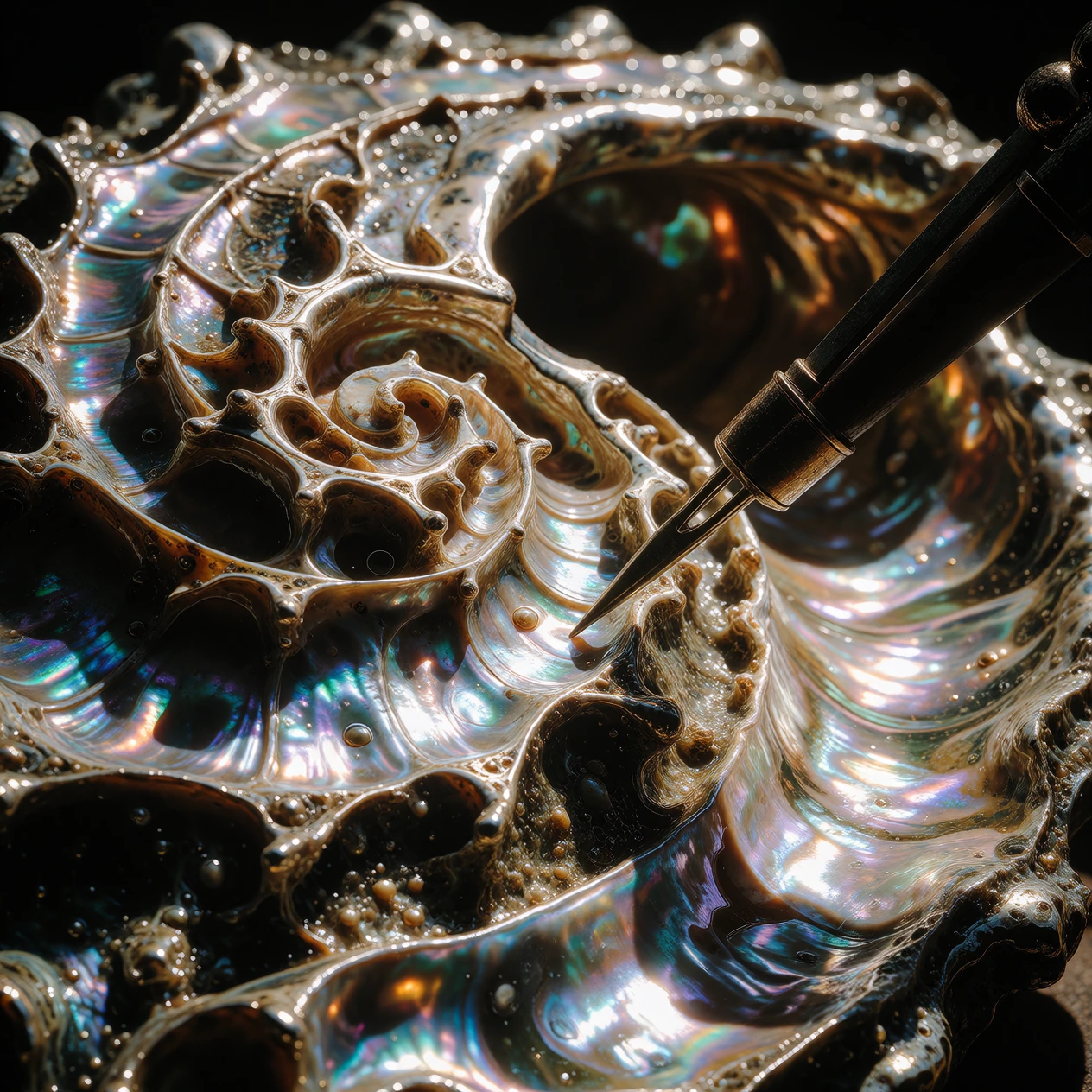 #dailyspark “a cartographer mapping the inside of a shell”