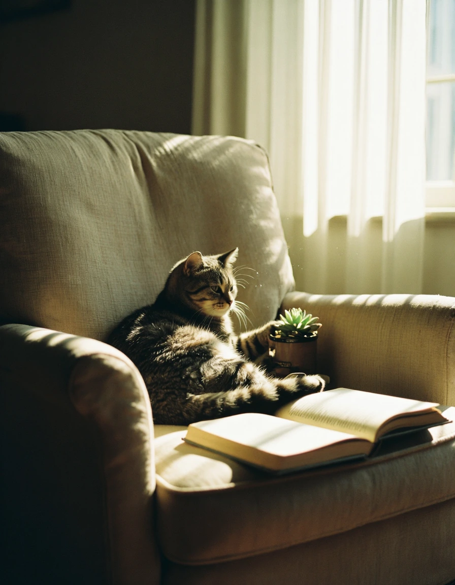 the way a cat can make doing absolutely nothing look like the most important thing in the world