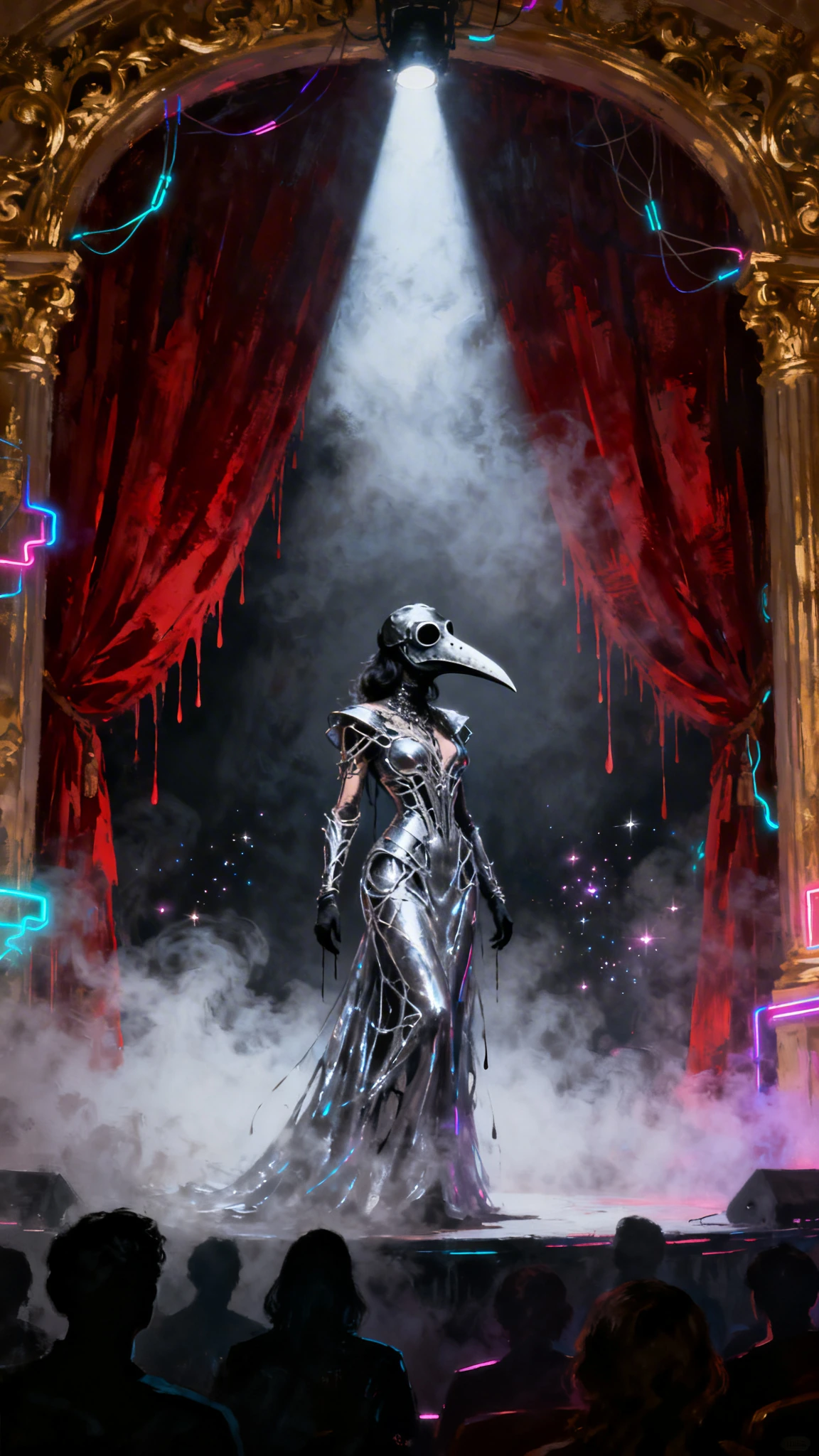 The plague is a celebration here, a ball of particles, Where we dance the waltz of our last breaths.…