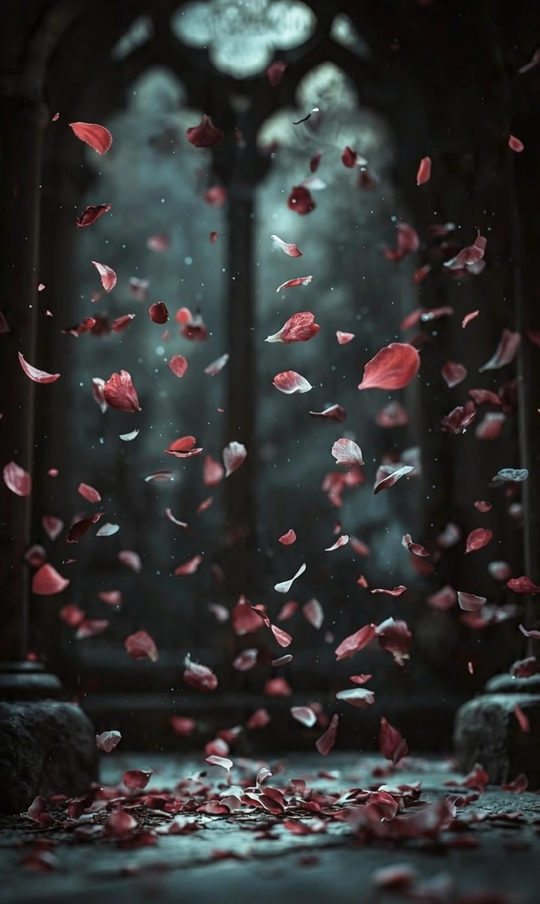 Windborne petals