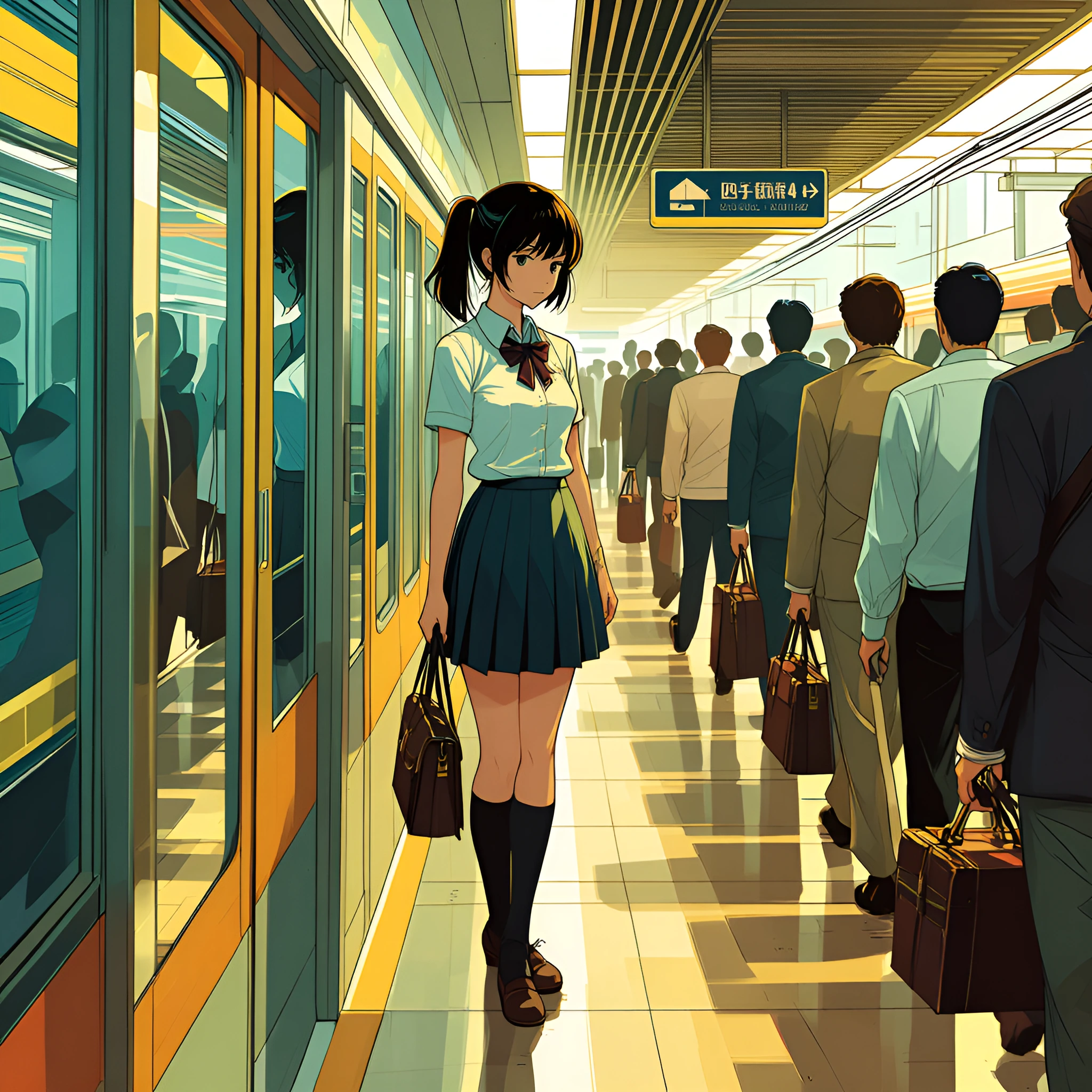 just vibing in the crowd like an isekai protagonist waiting for something life-changing to happen 🚆✨