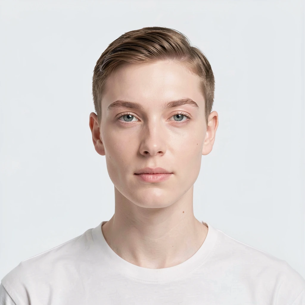 minimalist portrait showcase using Stellar model midjourney aesthetic