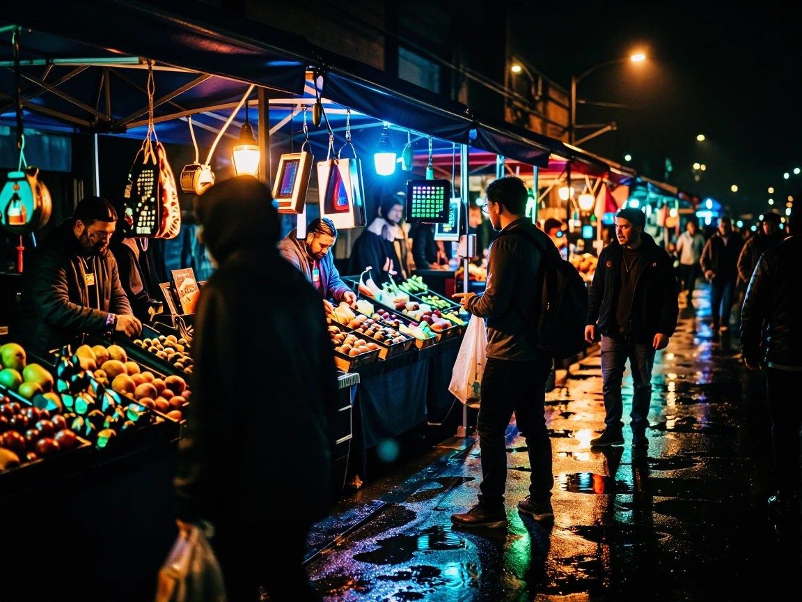 black market dreams taste like copper and neon.