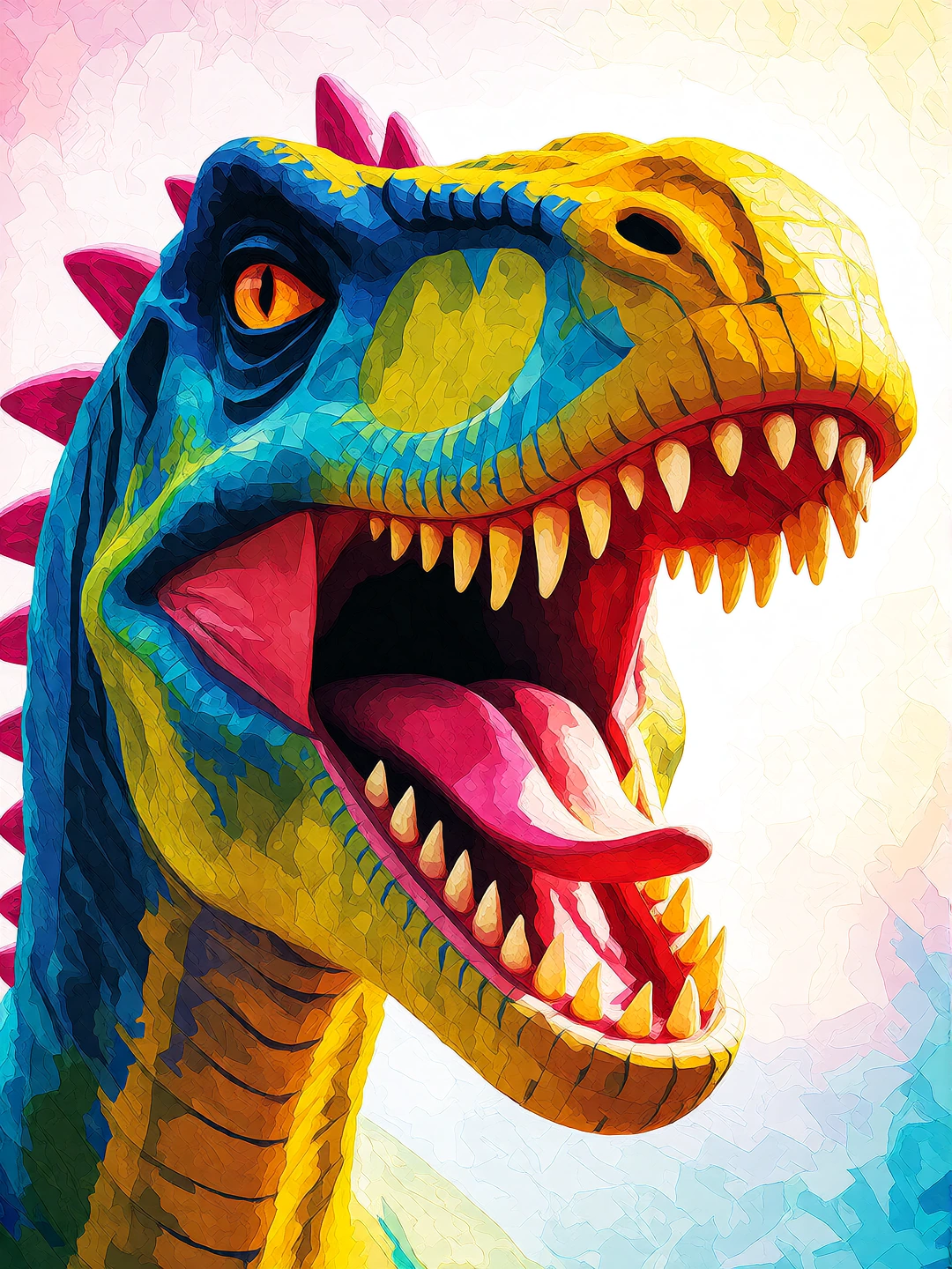 color by numbers dino
