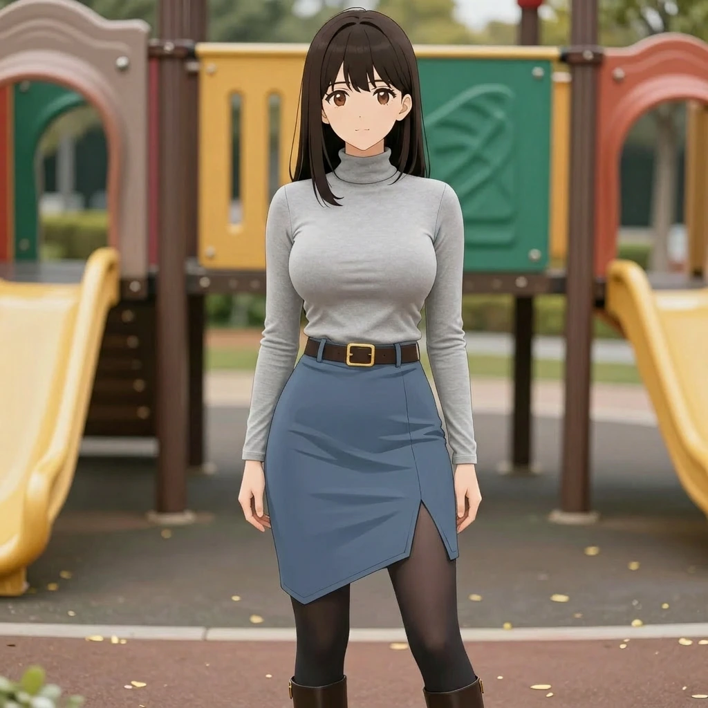 Change the woman's skirt to the new one