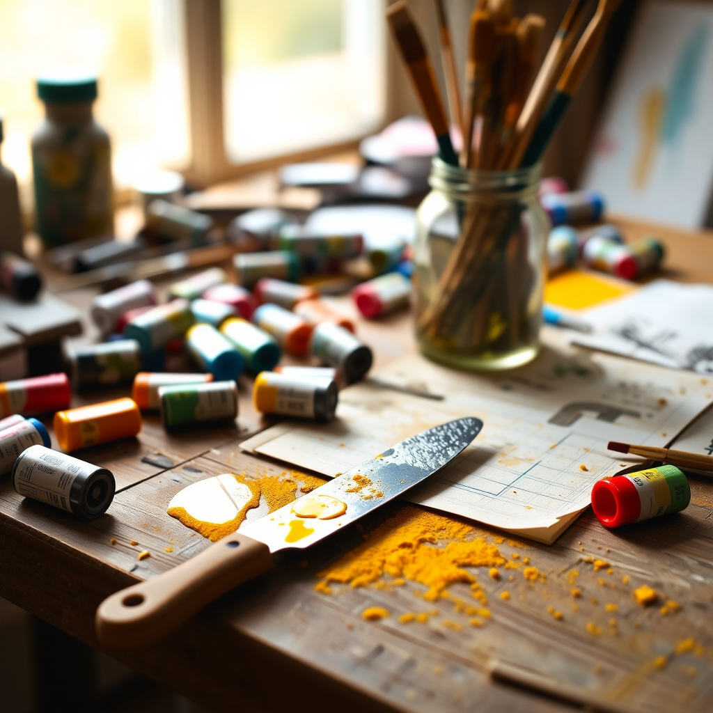 the studio on a day when nothing sticks.