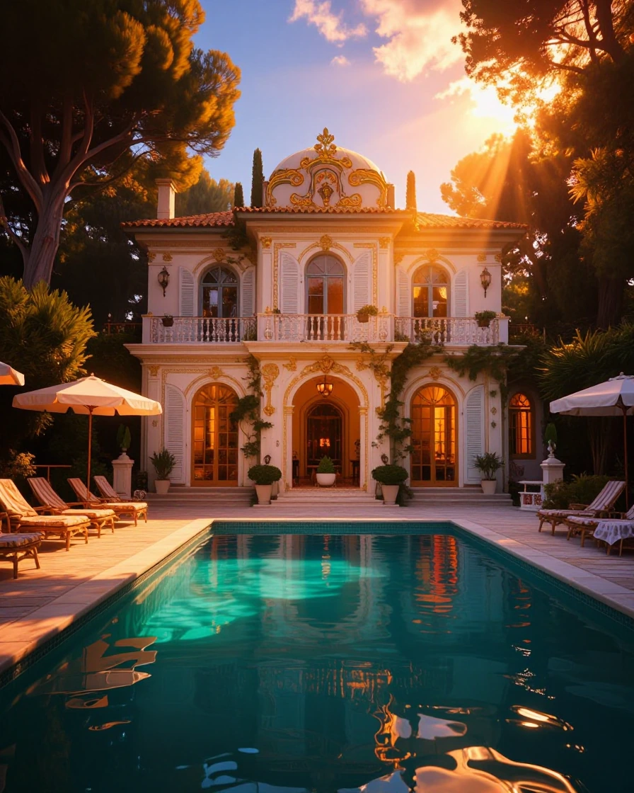 A Soanish styled villa in the south of France, a swimmingpool