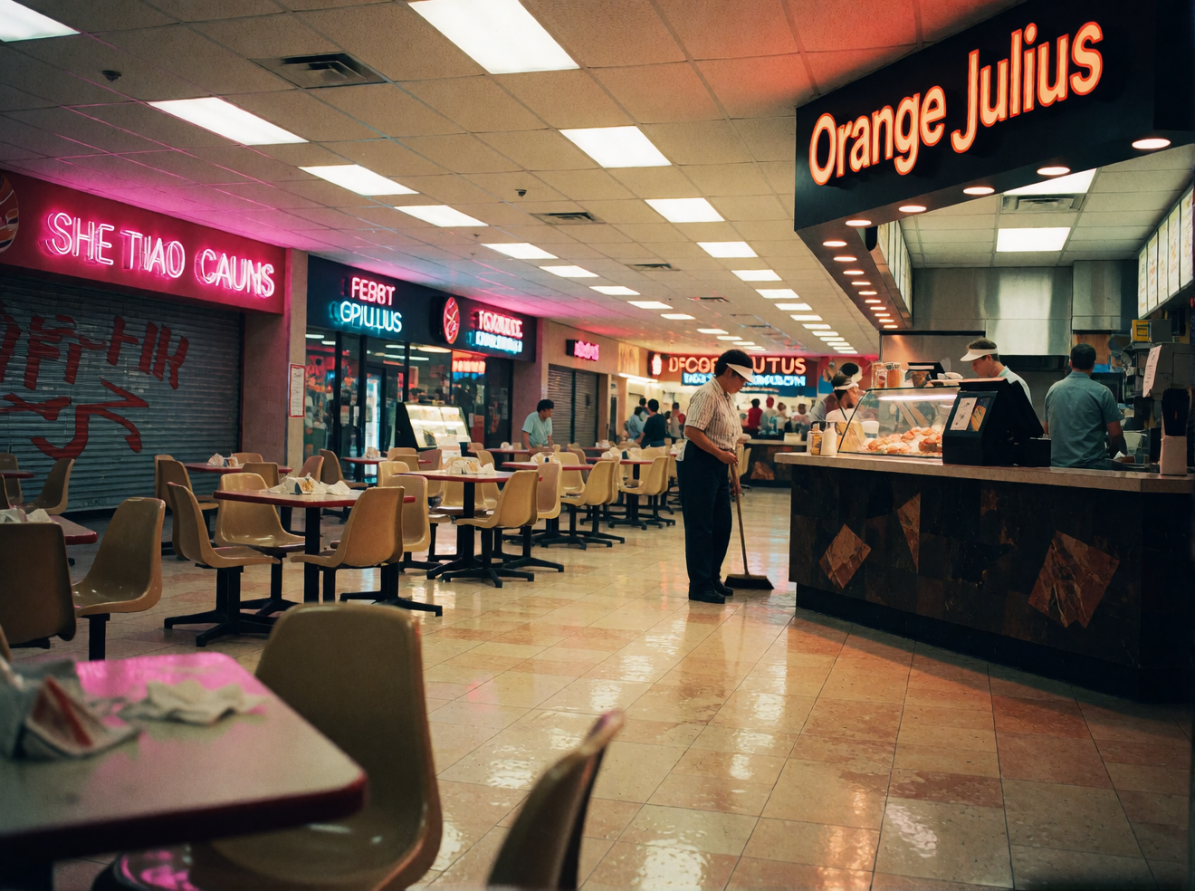 why do empty malls hit different at night