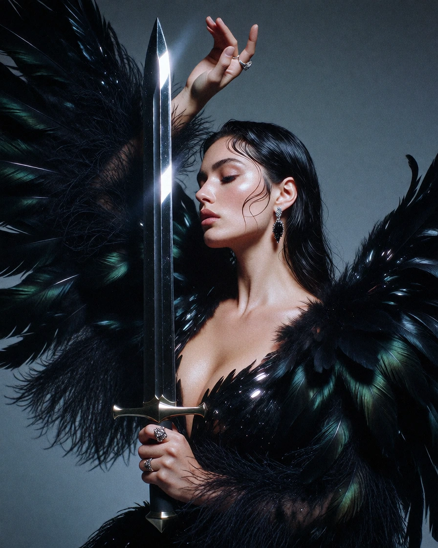 { "concept": "obsidian_blade_dark_angel_portrait", "format": "single_frame_editorial_portrait", "aspect_ratio": "9:16", "subject": { "type": "female_m