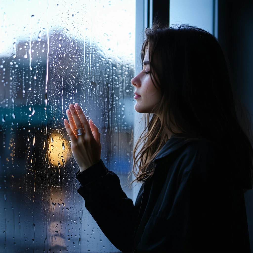 fingers trace the space between us through glass