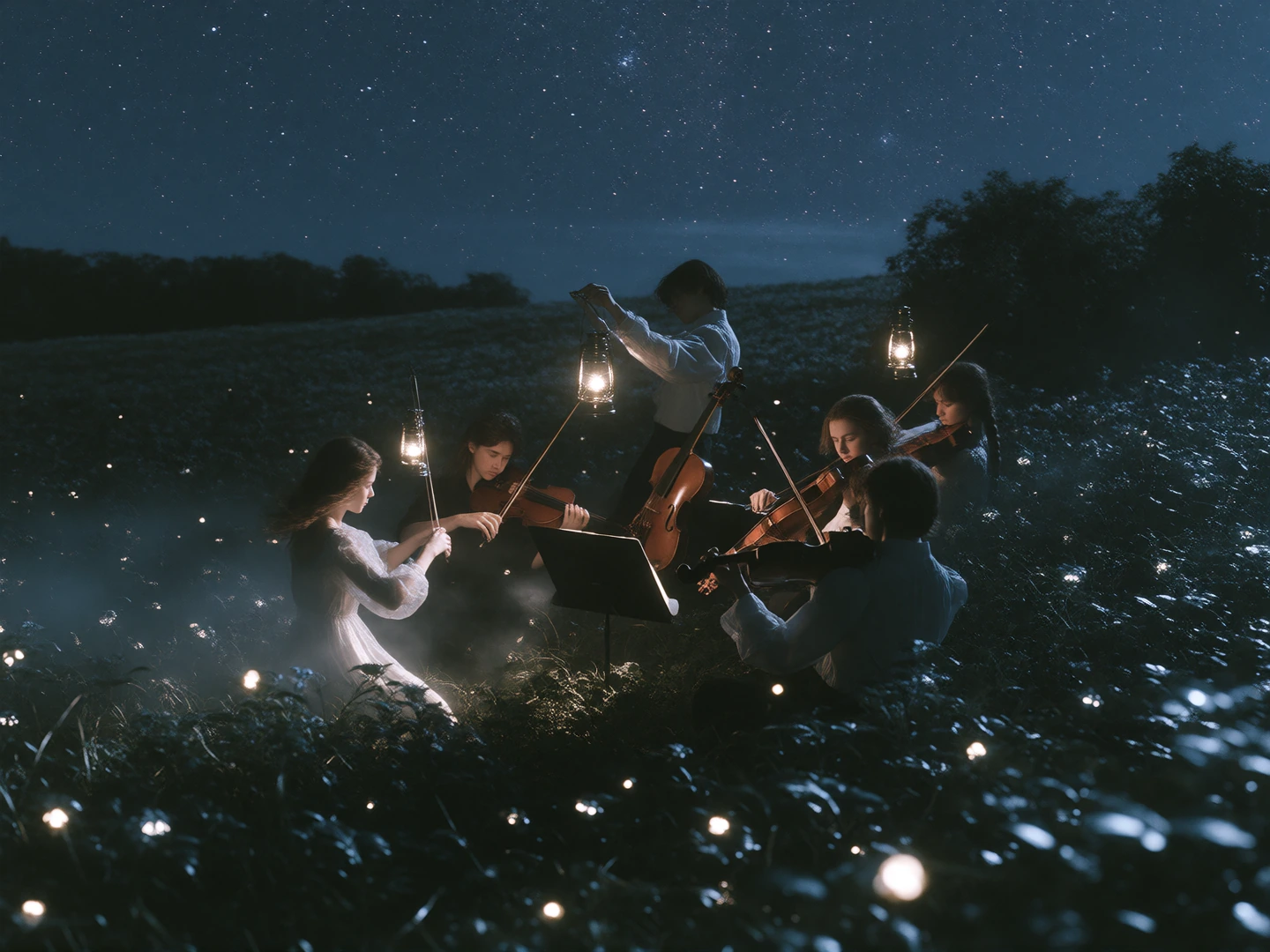 “the orchestra tuning in an empty field” #dailyspark