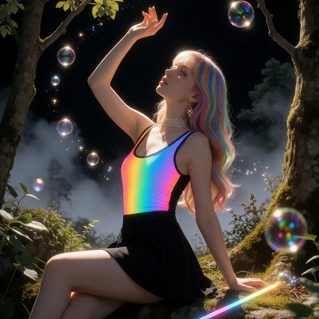 highquality, highres, beautiful, masterpiece, best quality, absurdres, very aesthetic, 8k, HDR, outline, sidefacing, seductive, gold, ethereal, mysterious:13, rule of thirds, gradient lighting, backlighting, BREAK glowing bodypaint:14, glow, glowing,