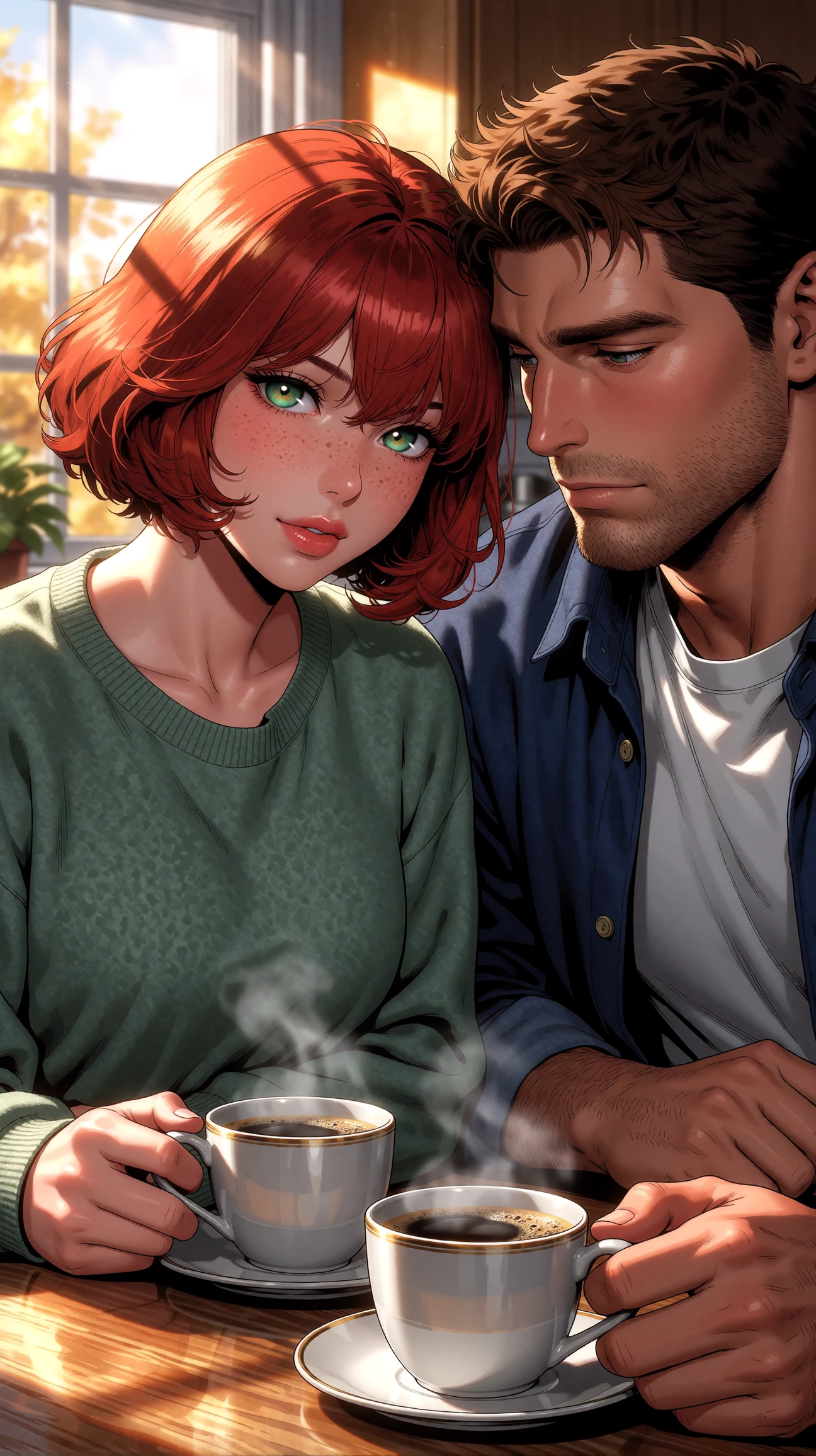 Masterpiece, best quality, ultradetailed digital illustration, highly polished rendering, glossy skin, sharp clean lines, beautiful stylized proportio
