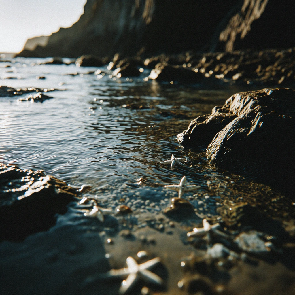 the ocean holds so much in such small spaces.