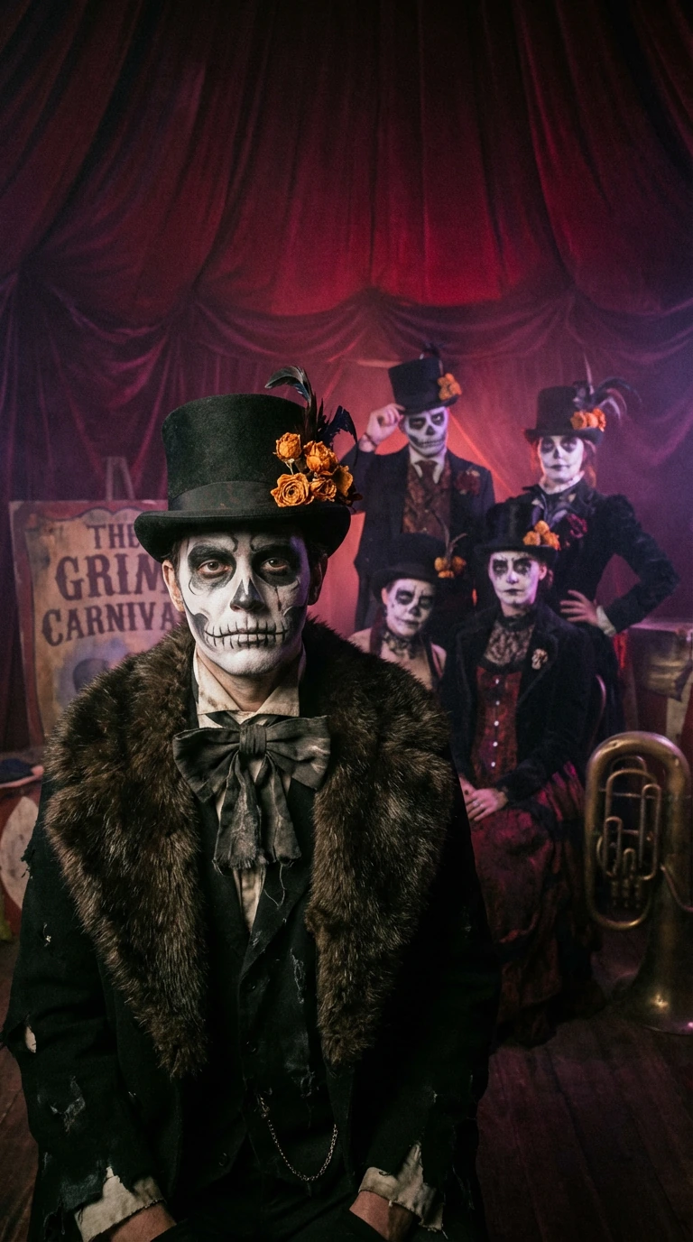 Le rideau tombe, mais les masques restent. Une élégance d’outre-tombe dans le tumulte du Carnaval de…