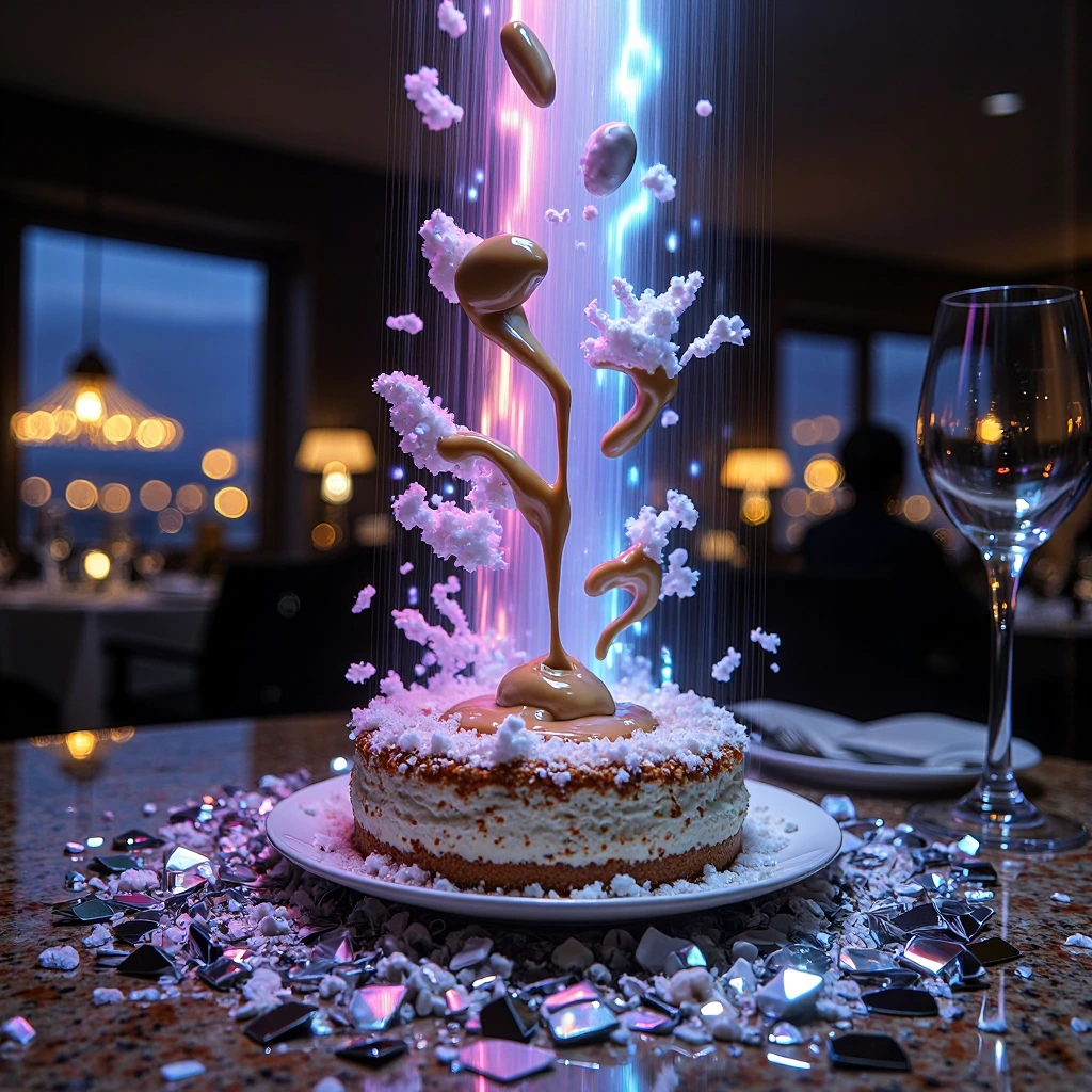 the gravity dessert at trois impossible. worth the three-hour wait.