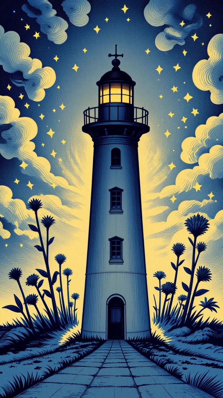 a lighthouse made of sound