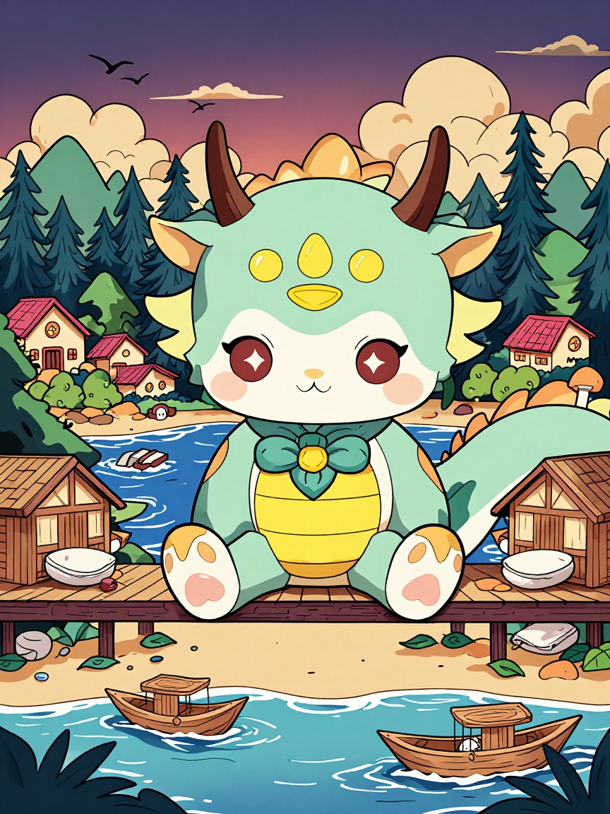 A dragon retired to a quiet fishing village. #dailyspark