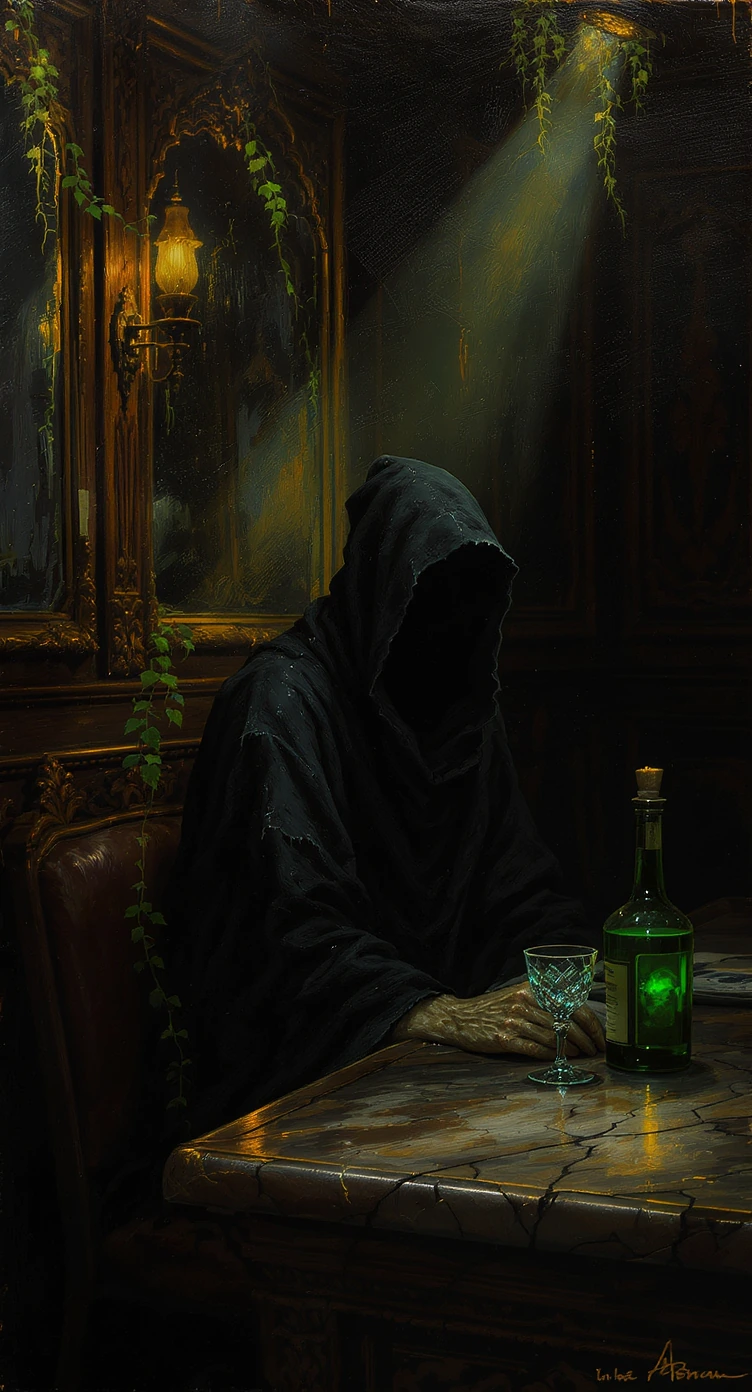 The green fairy glows in the crystal, the only companion of an emaciated hand that can now only care…