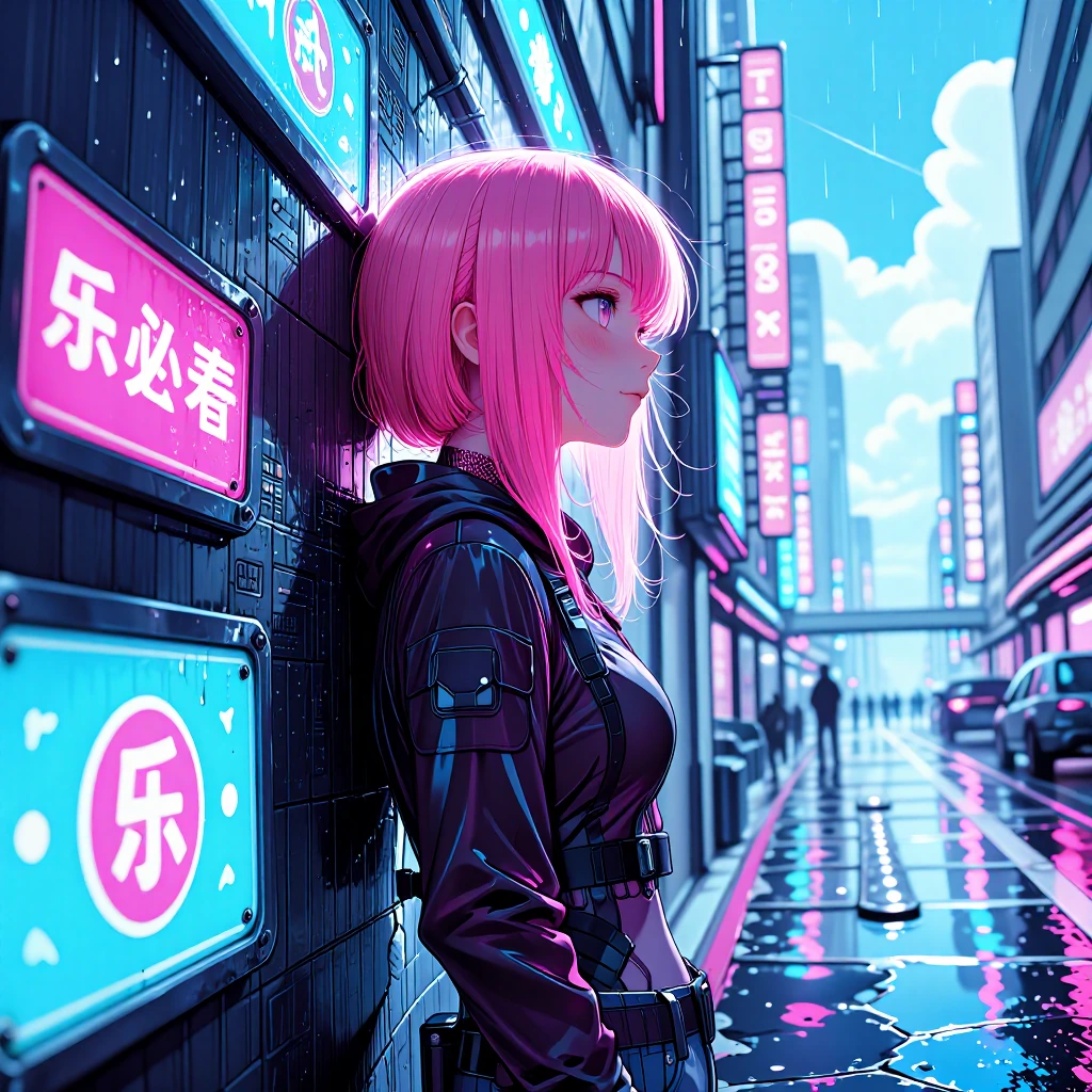 sometimes you just gotta stand in the rain and look cool about it 🌃
