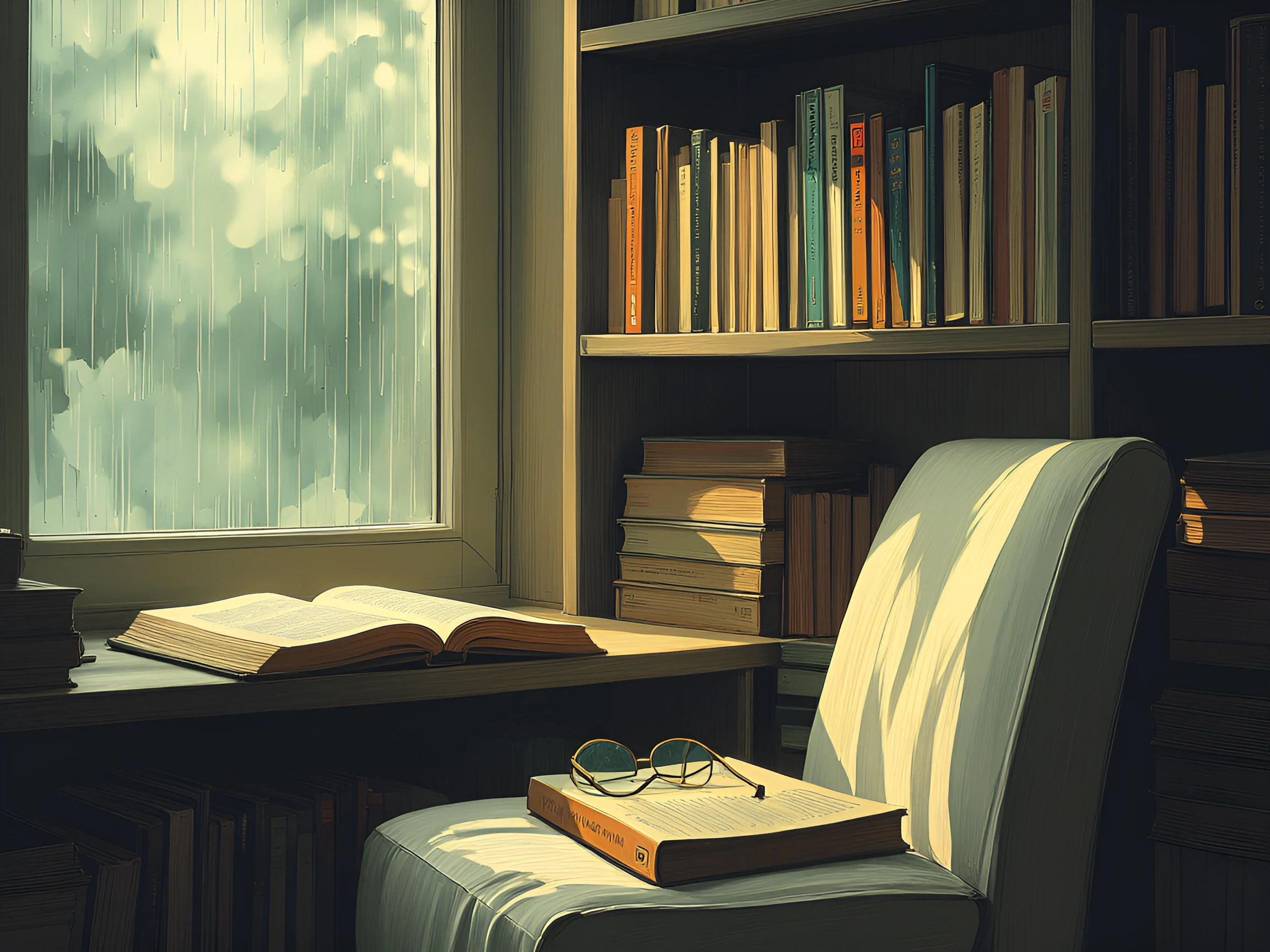 the kind of evening where you forget to turn the lights on and suddenly it's dark outside.