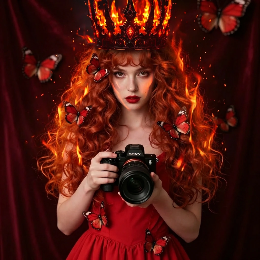 put the burning crown on the womans head