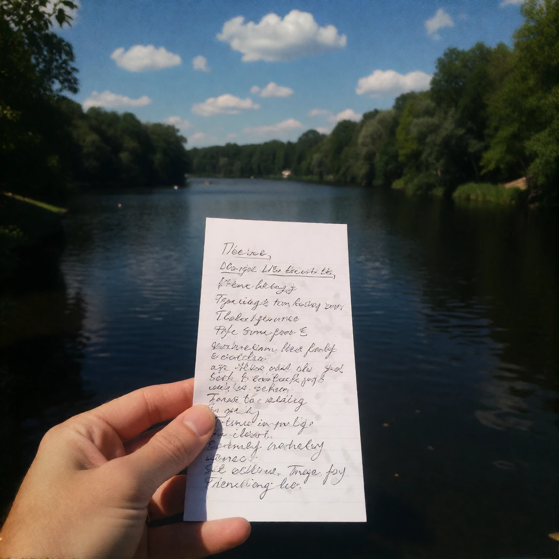 holding a note out long